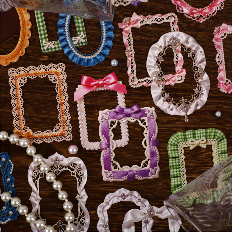 Papercraft Supply Ribbon - สติกเกอร์การ์ดแข็งลายริบบิ้นวินเทจ 8 แผ่น สำหรับตกแต่งสมุดบันทึก งานประดิษฐ์ DIY