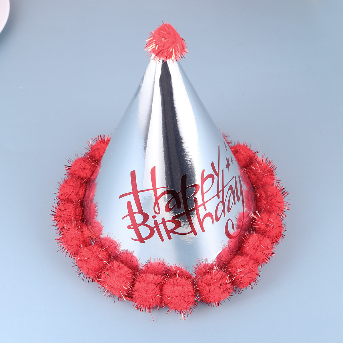 Party Hat Cone - หมวกปาร์ตี้ทรงกรวยประดับเลเซอร์ 5 ชิ้น สำหรับงานวันเกิด อุปกรณ์ตกแต่งงานปาร์ตี้ อุปกรณ์ถ่ายรูป