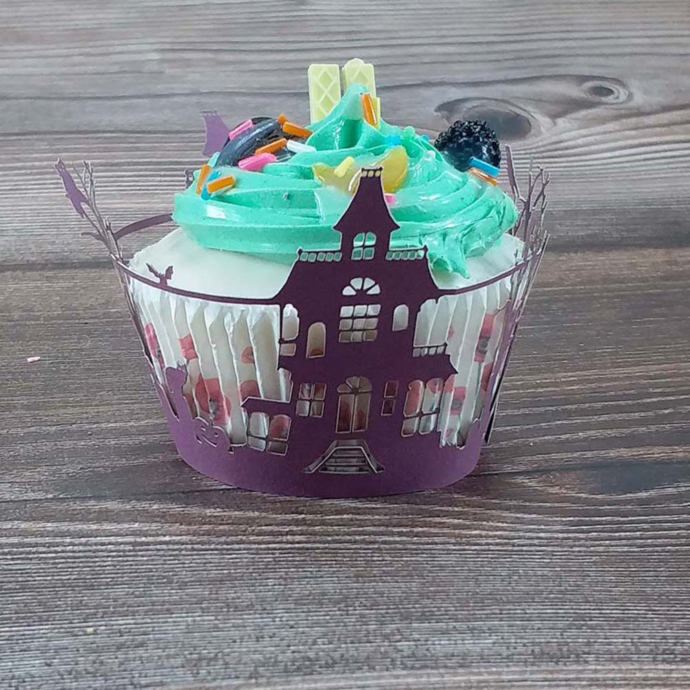 Plastic Cup 50Pcs - 50 ชิ้น กระดาษห่อเค้กงานแต่งงาน ลายฉลุ สำหรับตกแต่งคัพเค้ก สำหรับงานวันเกิด