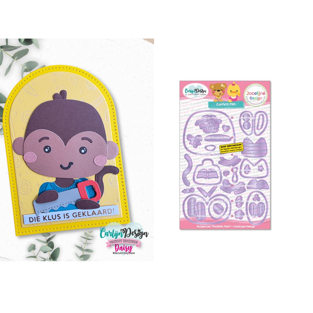 Papercraft Supply Confetti - แม่พิมพ์ตัดโลหะ Confetti Pals สำหรับงาน DIY ตกแต่งสมุดภาพ