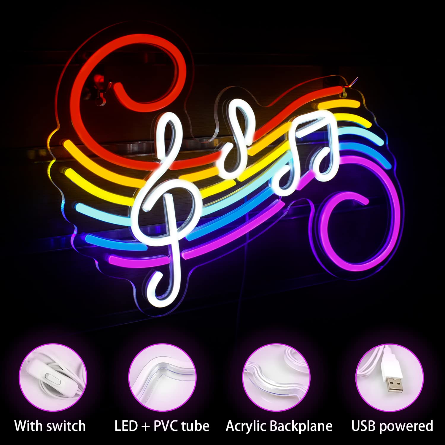 ป้ายไฟนีออนรูปโน้ตดนตรี ปรับแต - Neon Sign Party บทวิจารณ์และราคา