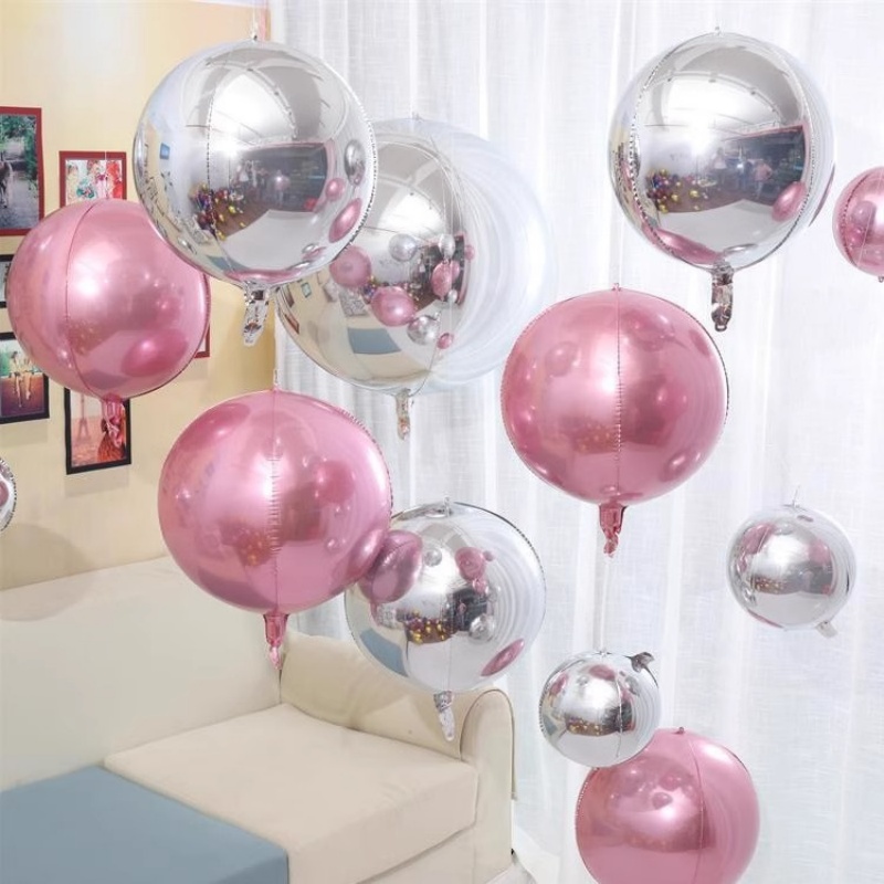 ลูกโป่งฟอยล์โลหะทรงกลม 4D สีโร - Party Event Supply Store บทวิจารณ์และราคา