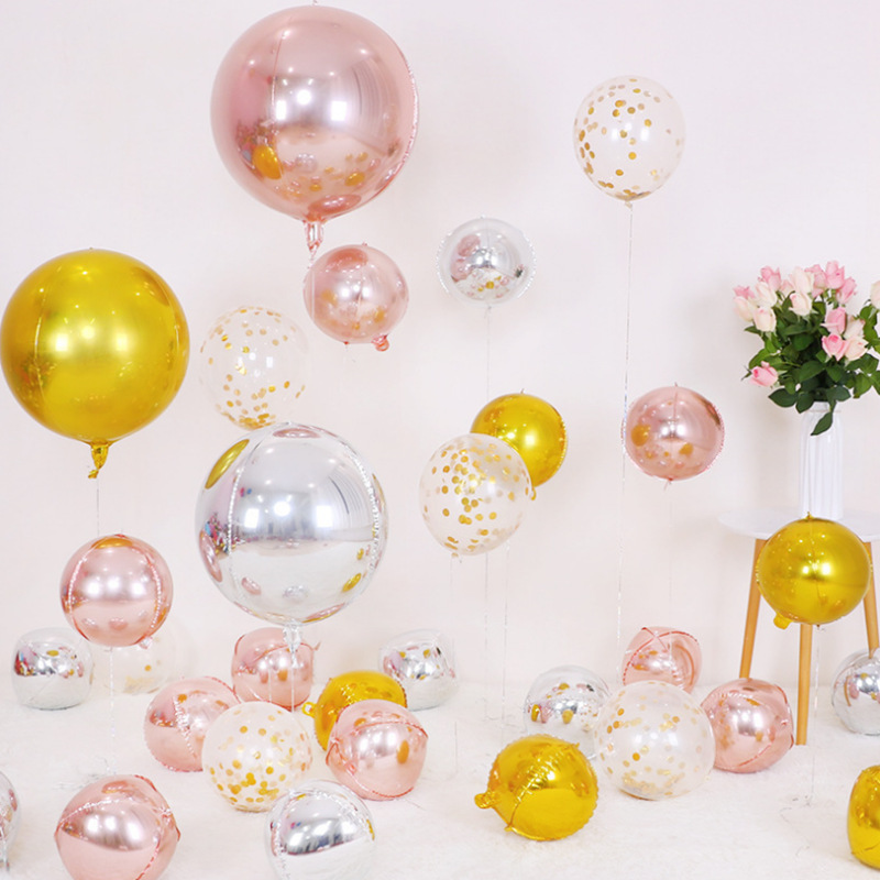 ลูกโป่งฟอยล์โลหะทรงกลม 4D สีโร - Party Event Supply Store บทวิจารณ์และราคา