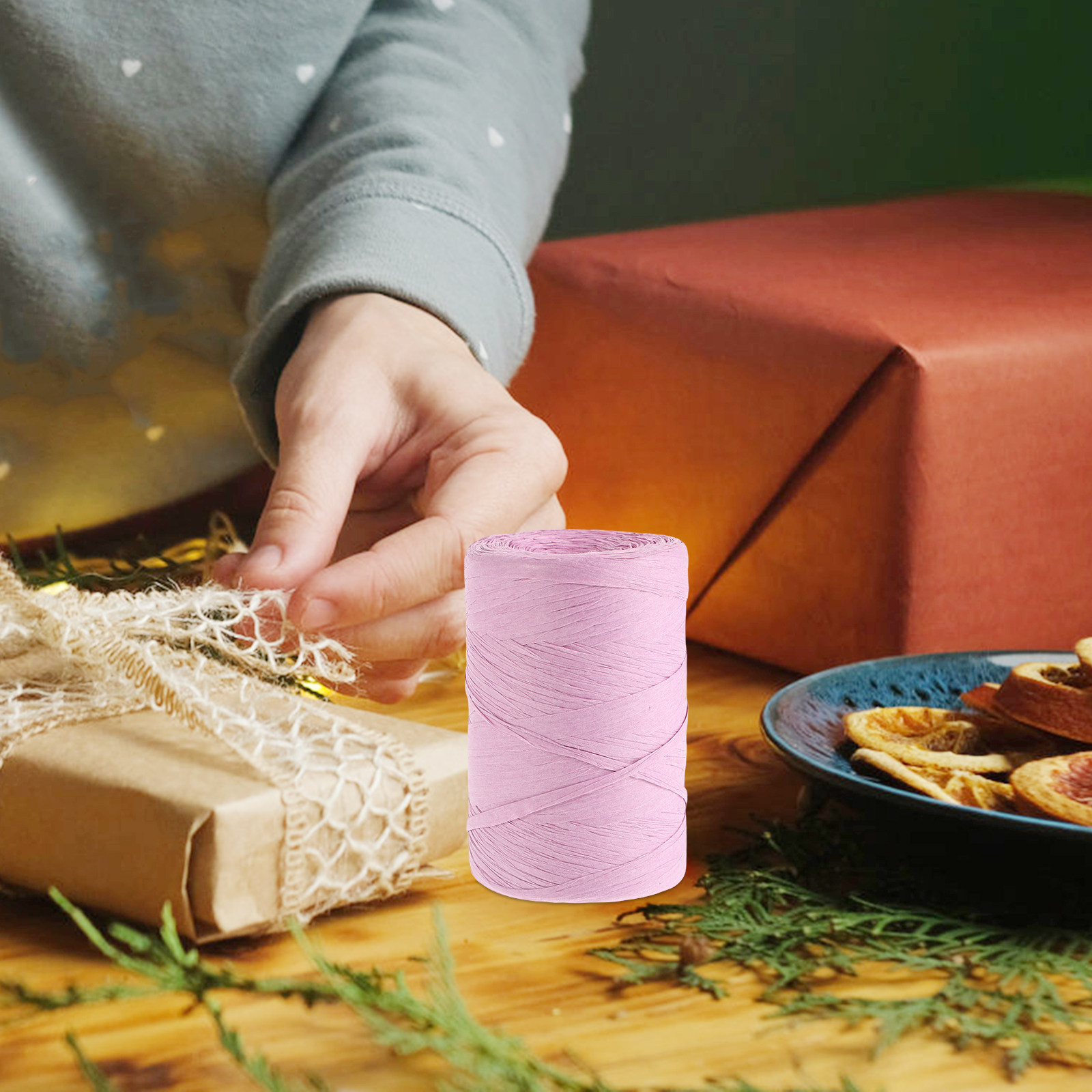 ริบบิ้นกระดาษสีแบบแบนสำหรับห่อ - Papercraft Supply Ribbon บทวิจารณ์และราคา