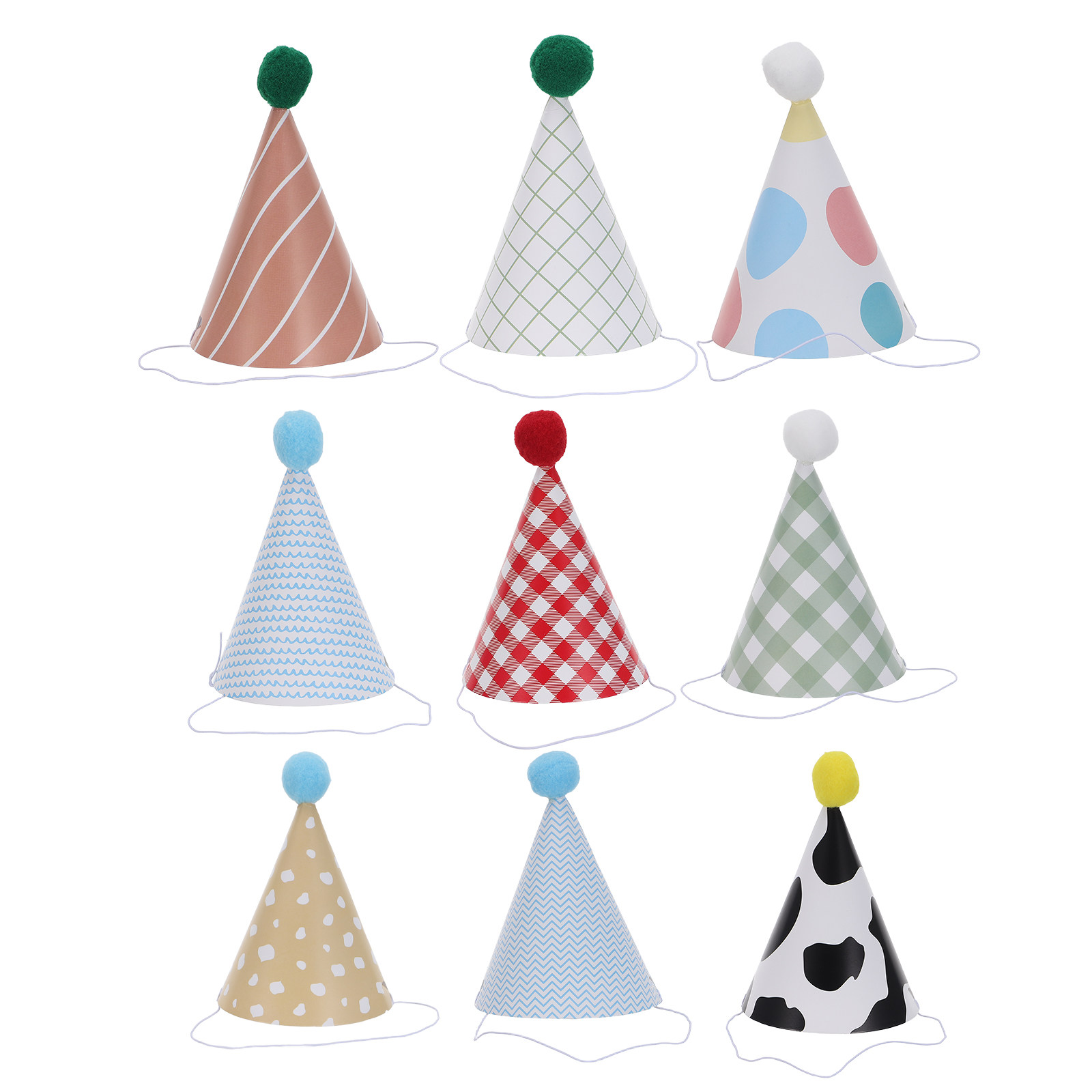 หมวกปาร์ตี้วันเกิด 9 ชิ้น หมวก - Party Hat Cone บทวิจารณ์และราคา