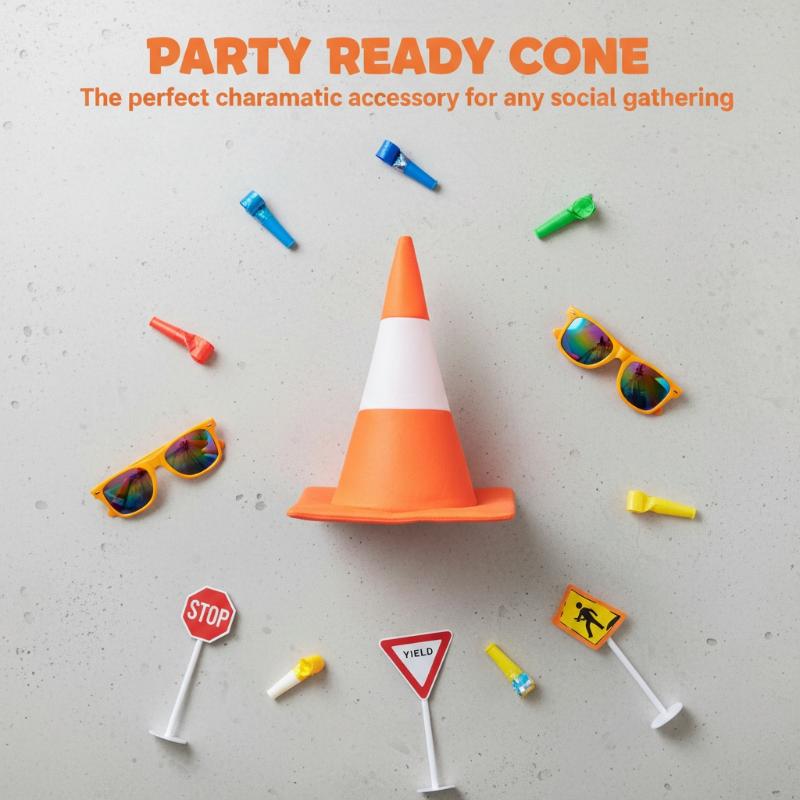 หมวกกรวยจราจร 1 ชิ้น อุปกรณ์เส - Party Hat Cone บทวิจารณ์และราคา