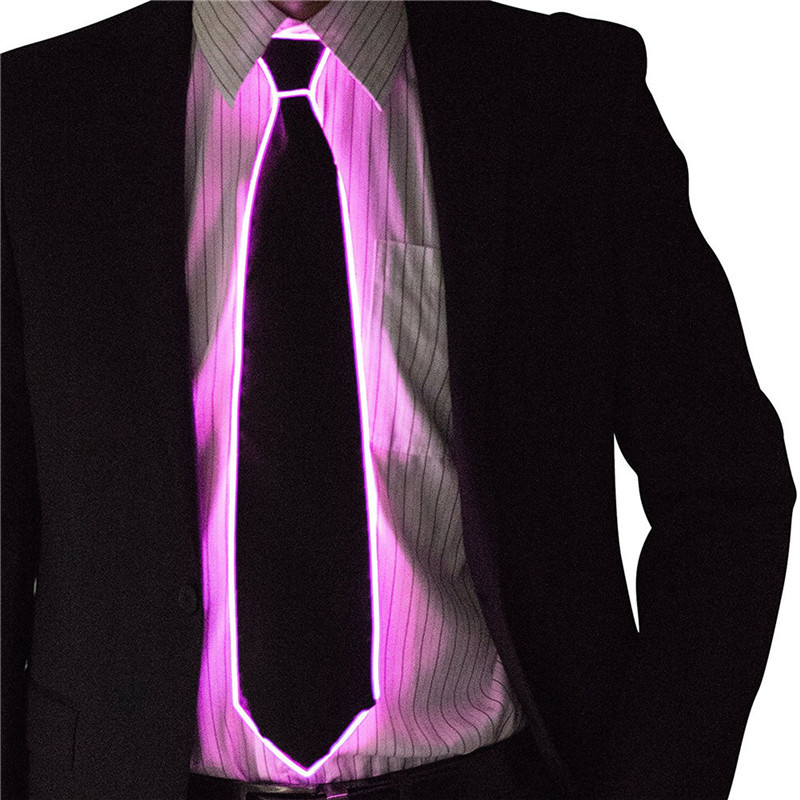 ผู้ชายเรืองแสง Tie EL ลวดนีออน - Event Party Dj บทวิจารณ์และราคา