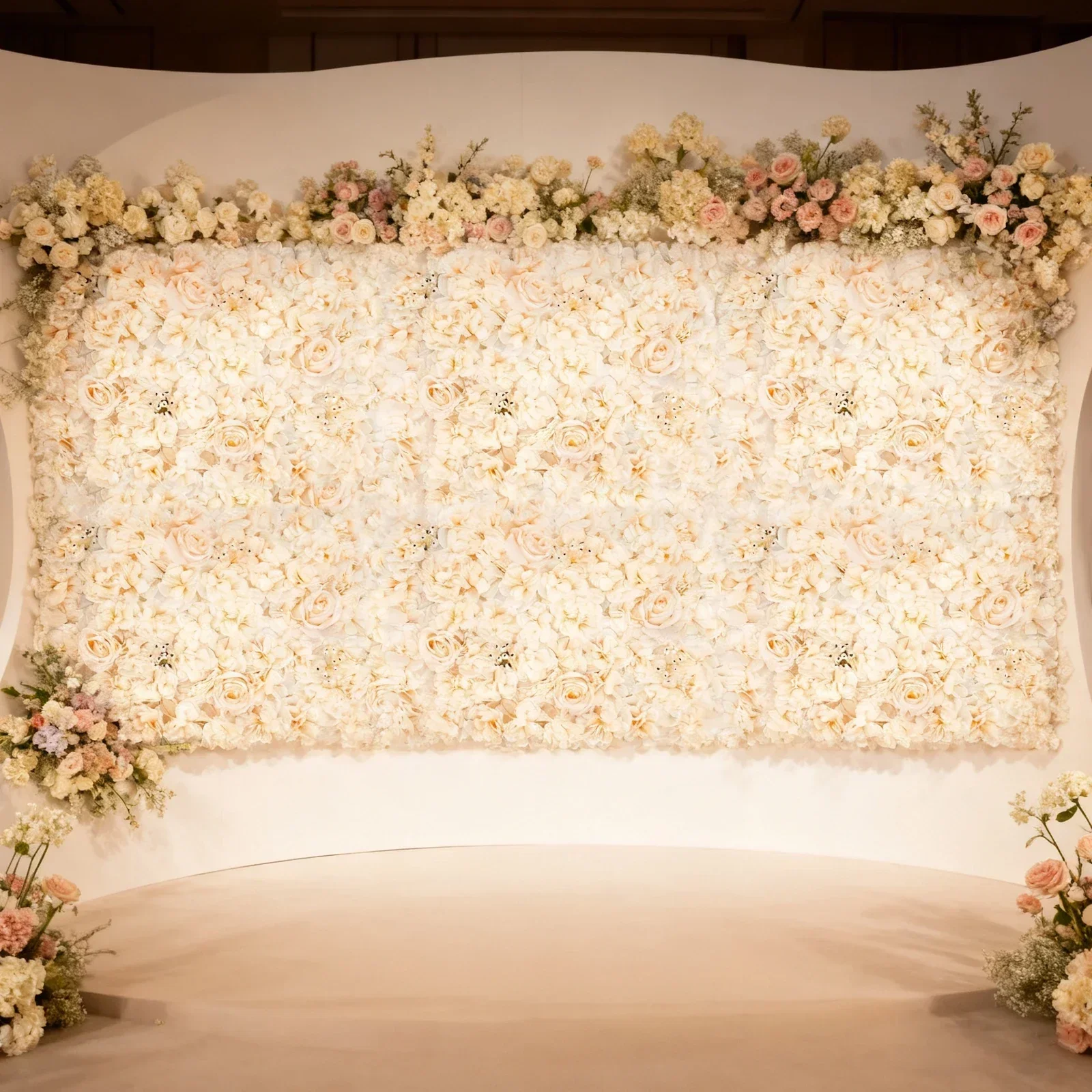 แผงผนังดอกไม้ประดิษฐ์ 6 ชิ้น ข - Flower Wall Panel บทวิจารณ์และราคา