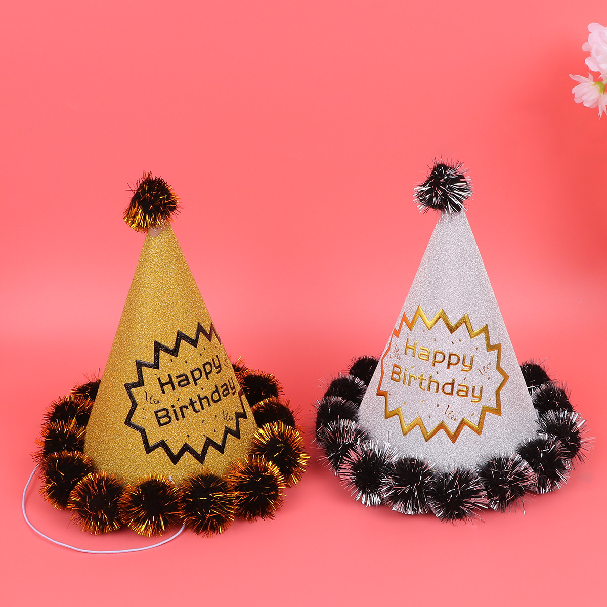 หมวกวันเกิดแบบกลิตเตอร์ 4 ชิ้น - Party Hat Cone บทวิจารณ์และราคา