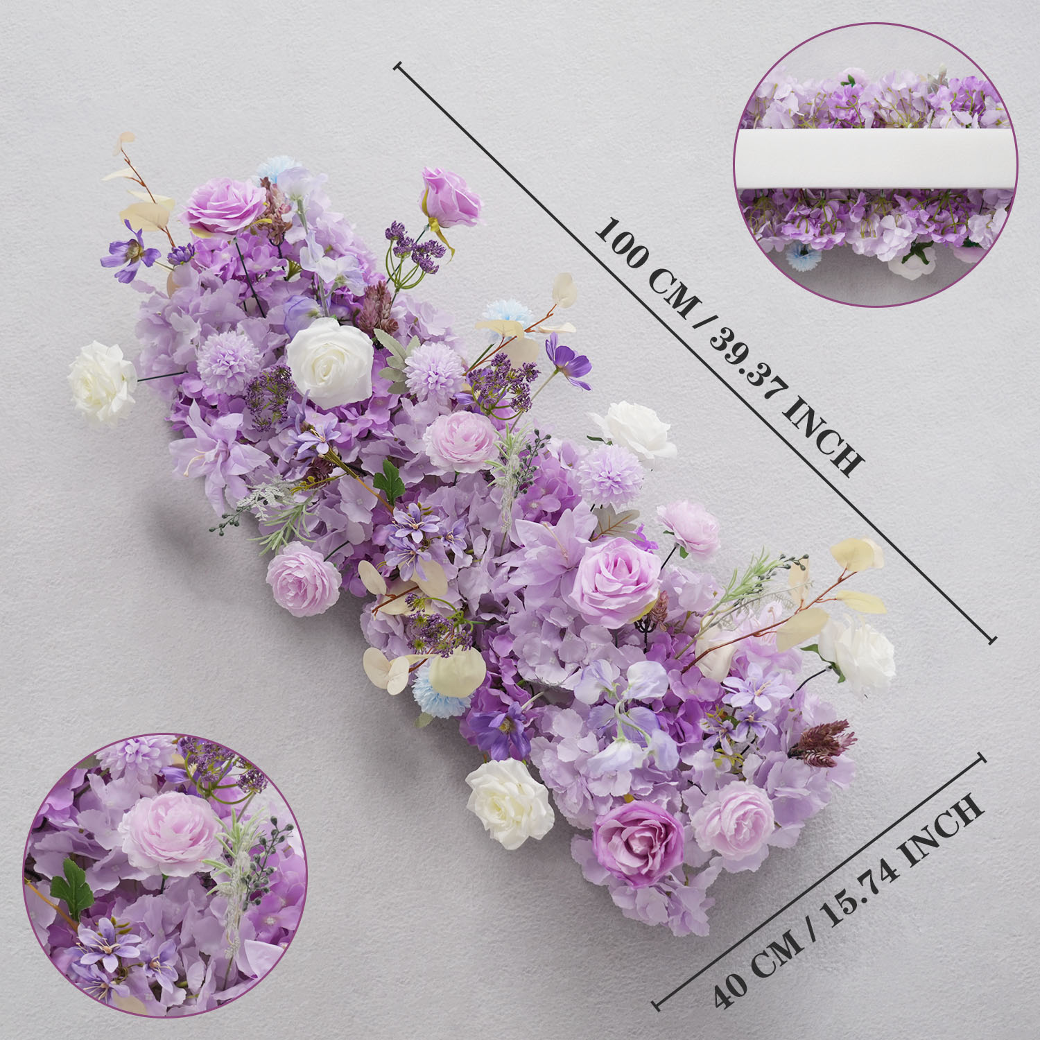 ดอกไม้สีม่วงประดิษฐ์ดอกไม้งานแ - Flower Wall Panel บทวิจารณ์และราคา