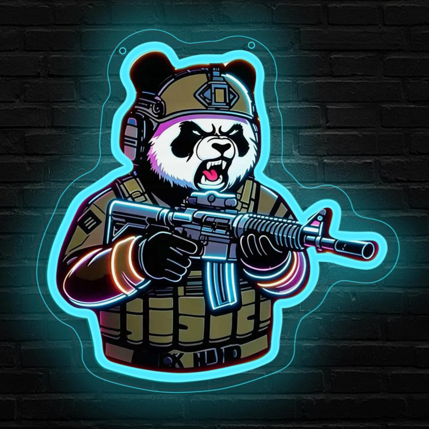 ป้ายไฟนีออนรูปแพนด้าแบบยุทธวิธ - Neon Sign Party บทวิจารณ์และราคา